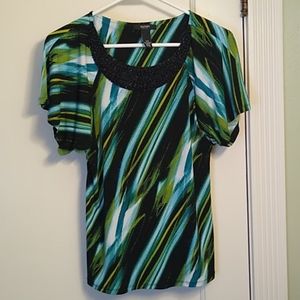 Alfani Petite Top Beaded Neckline